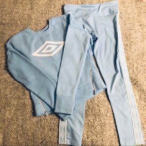Girls Umbro Sweatshirt and Track Pants